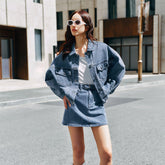 Women's Washed Vintage Denim Jacket